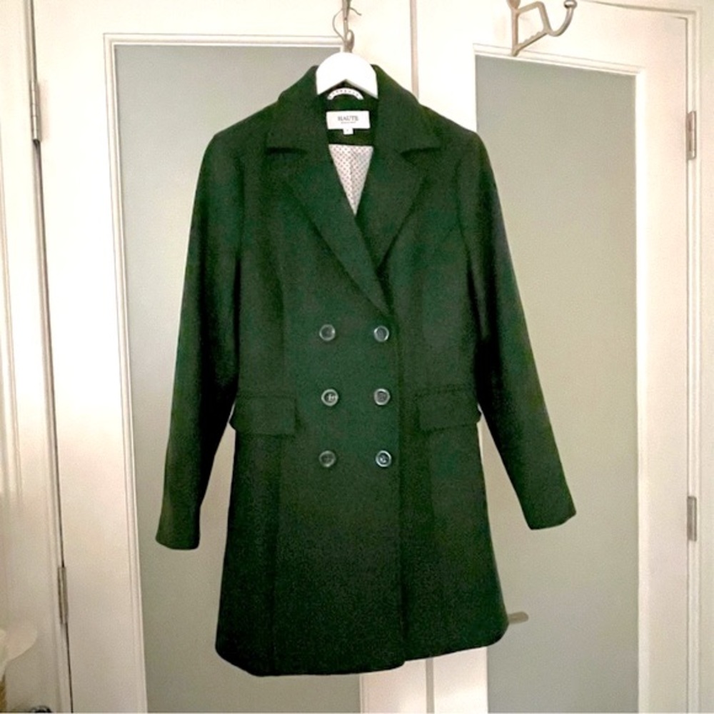 Haute Edition - Wool Blend Coat - Forest Green - M